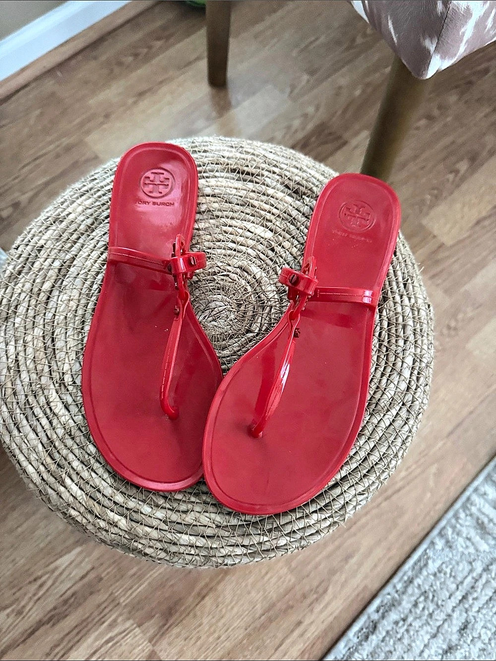 Tory Burch Mini Miller Jelly Thong Sandal Red US 8